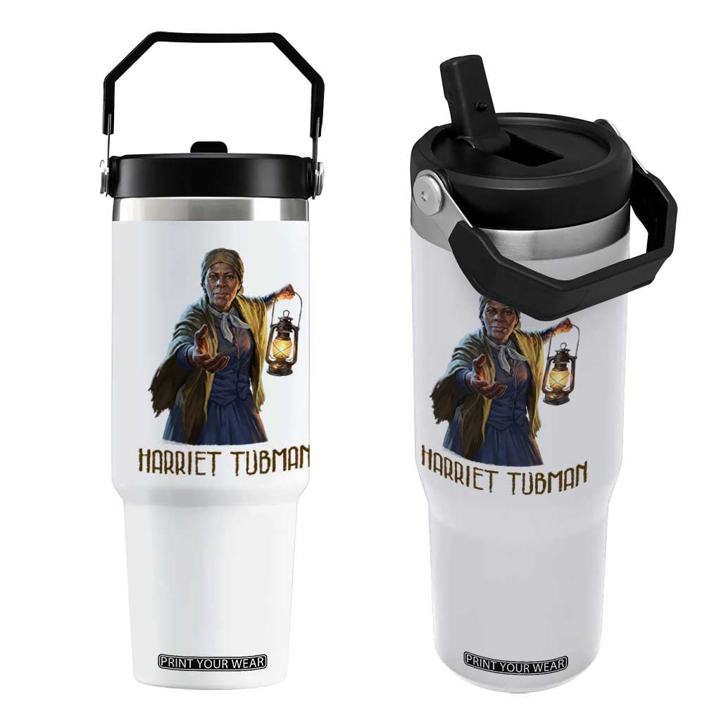 Harriet Tubman Legacy Flip Straw Tumbler Gift For History Lovers TS12 One Size: 30 oz White Print Your Wear