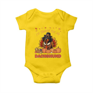 Thanksgiving Dog Baby Onesie I Am Thankful For My Dachshund TS12 Daisy Print Your Wear
