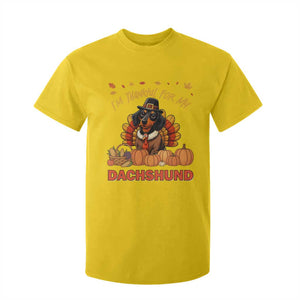 Thanksgiving Dog T Shirt For Kid I Am Thankful For My Dachshund TS12 Daisy Print Your Wear