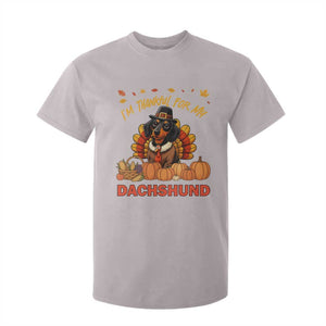 Thanksgiving Dog T Shirt For Kid I Am Thankful For My Dachshund TS12 Ice Gray Print Your Wear
