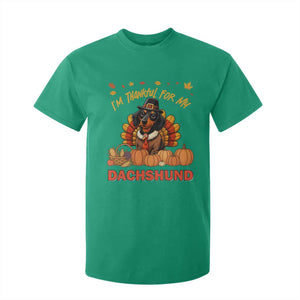 Thanksgiving Dog T Shirt For Kid I Am Thankful For My Dachshund TS12 Irish Green Print Your Wear