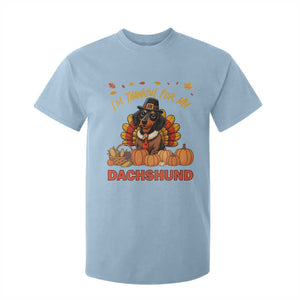 Thanksgiving Dog T Shirt For Kid I Am Thankful For My Dachshund TS12 Light Blue Print Your Wear
