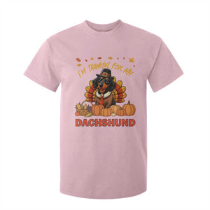 Thanksgiving Dog T Shirt For Kid I Am Thankful For My Dachshund TS12 Light Pink Print Your Wear