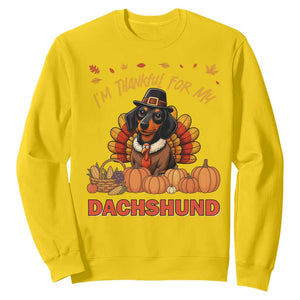Thanksgiving Dog Sweatshirt I Am Thankful For My Dachshund TS12 Daisy Print Your Wear