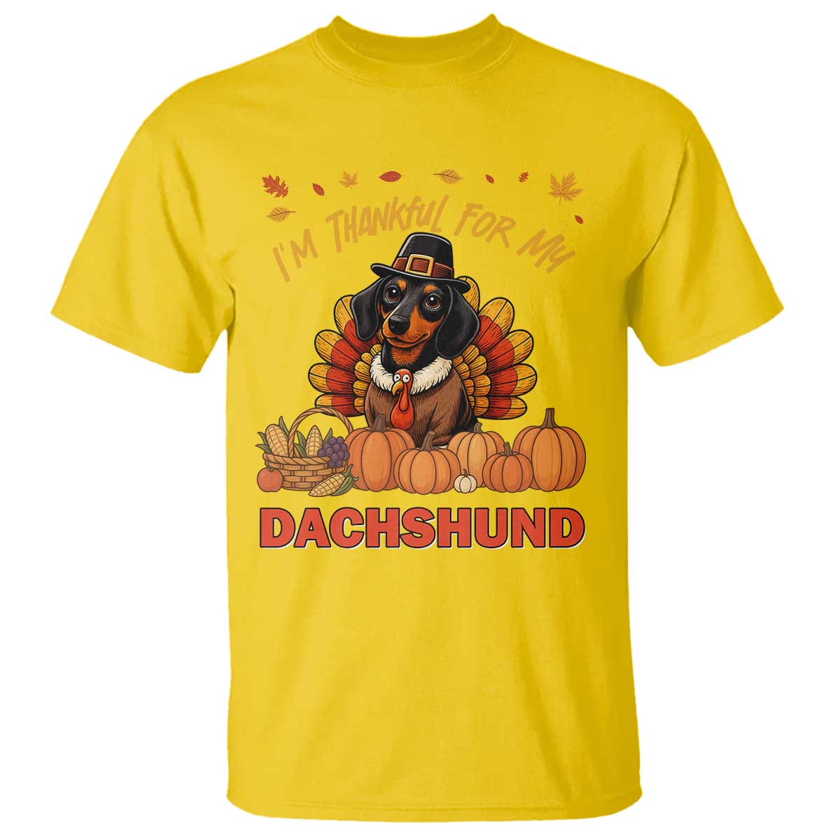 Thanksgiving Dog T Shirt I Am Thankful For My Dachshund TS12 Daisy Print Your Wear