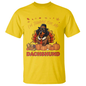 Thanksgiving Dog T Shirt I Am Thankful For My Dachshund TS12 Daisy Print Your Wear
