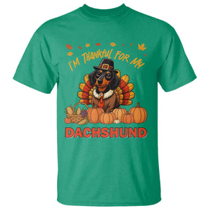 Thanksgiving Dog T Shirt I Am Thankful For My Dachshund TS12 Irish Green Print Your Wear