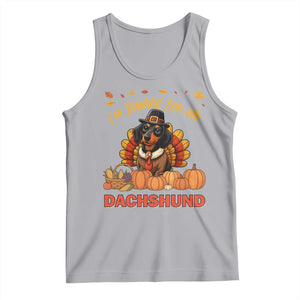 Thanksgiving Dog Tank Top I Am Thankful For My Dachshund TS12 Athletic Heather Print Your Wear
