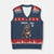Pitbull Mom V-Neck Knit Sweater Vest Cute Pitbull Puppy Dog Lovers TS12 Navy Red Print Your Wear
