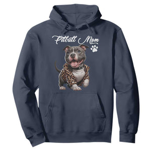Pitbull Mom Hoodie Cute Pitbull Puppy Dog Lovers TS12 Navy Print Your Wear