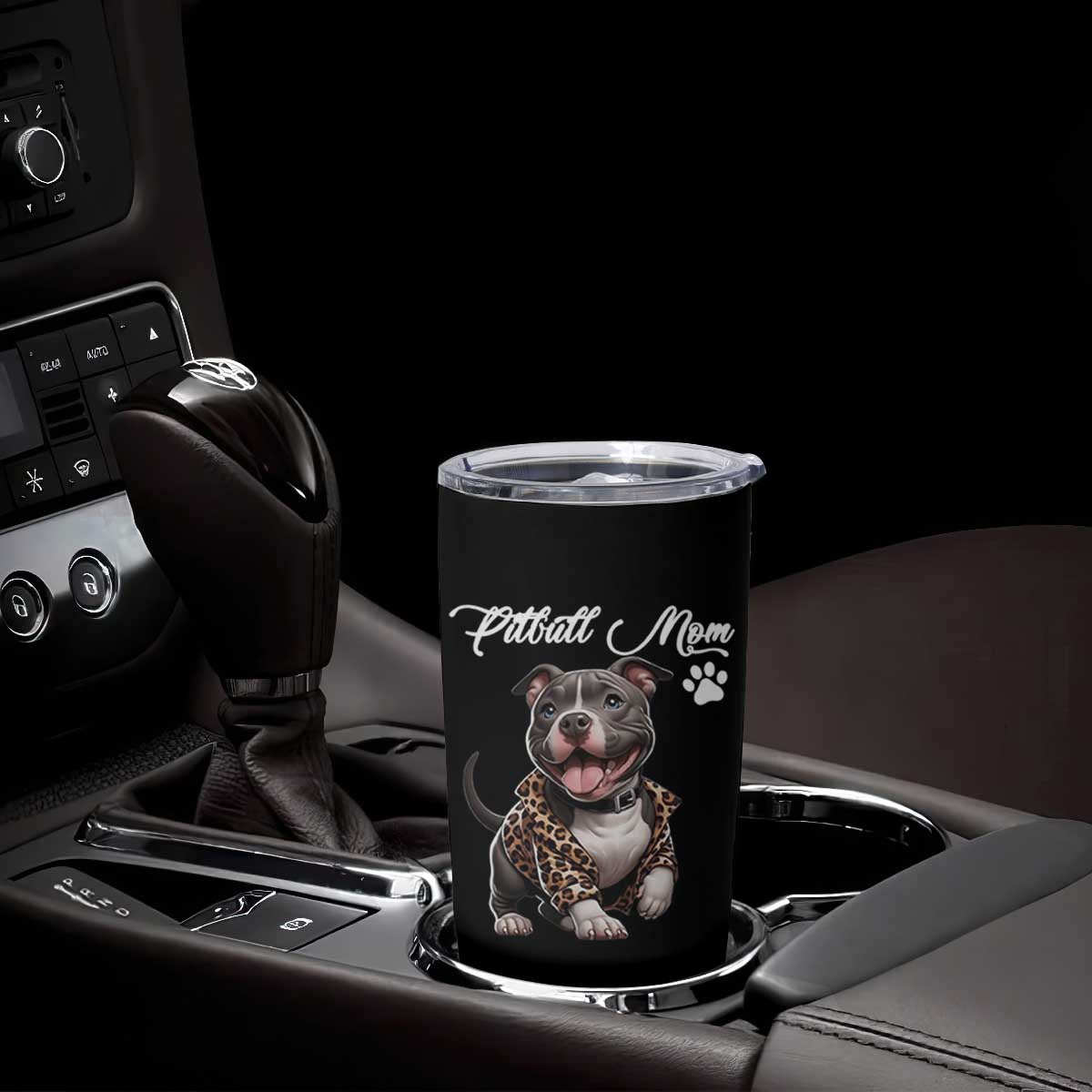 Pitbull Mom Tumbler Cup Cute Pitbull Puppy Dog Lovers TS12 Print Your Wear