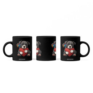 Pitbull Mom Coffee Mug Cute Puppy Hugging Heart Love Dog TS12 Print Your Wear