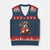 Pitbull Mom V-Neck Knit Sweater Vest Cute Puppy Hugging Heart Love Dog TS12 Navy Red Print Your Wear