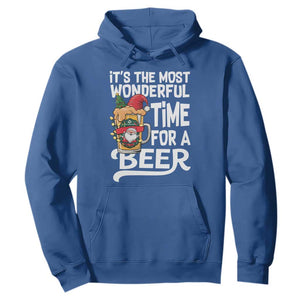 Funny Christmas Drinking Hoodie It is The Most Wonderful Time For A Beer TS12 Royal Blue Print Your Wear