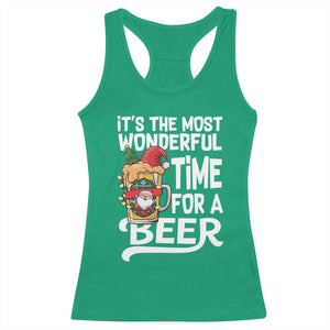 Funny Christmas Drinking Racerback Tank Top It is The Most Wonderful Time For A Beer TS12 Irish Green Print Your Wear