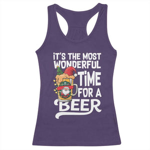 Funny Christmas Drinking Racerback Tank Top It is The Most Wonderful Time For A Beer TS12 Purple Print Your Wear