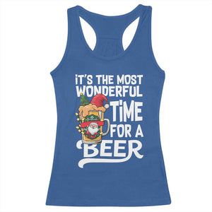 Funny Christmas Drinking Racerback Tank Top It is The Most Wonderful Time For A Beer TS12 Royal Blue Print Your Wear