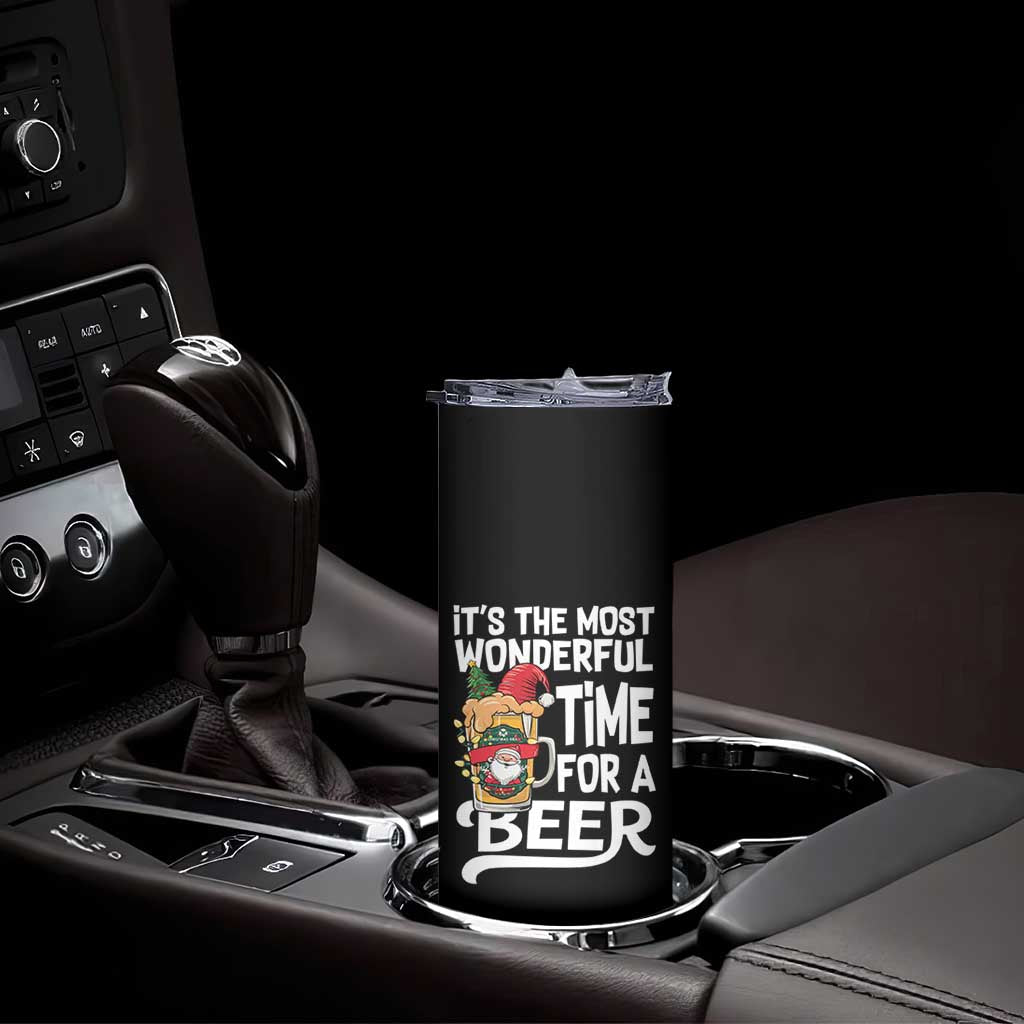 Funny Christmas Drinking Skinny Tumbler It is The Most Wonderful Time For A Beer TS12 Print Your Wear
