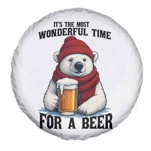 It is The Most Wonderful Time For A Beer Spare Tire Cover Funny Polar Bear Drinking Beer TS12 Print Your Wear