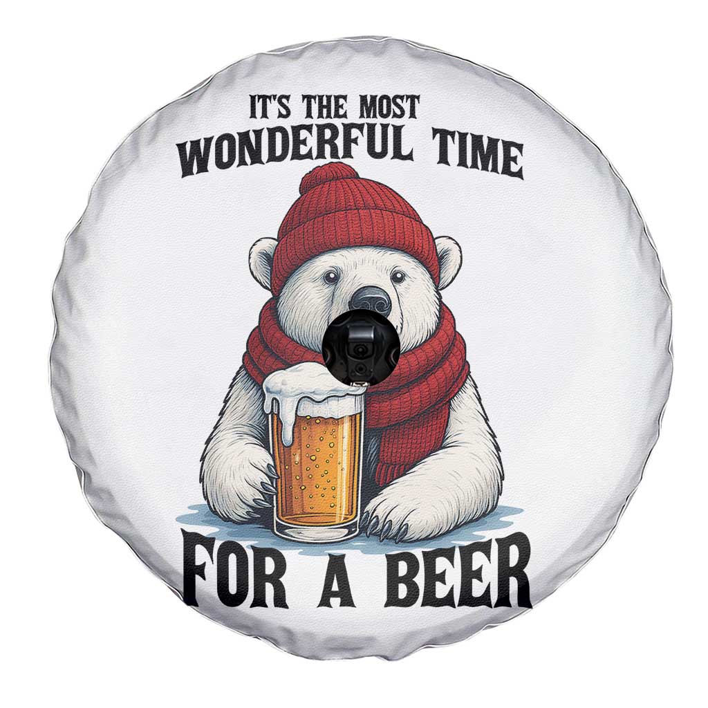 It is The Most Wonderful Time For A Beer Spare Tire Cover Funny Polar Bear Drinking Beer TS12 Print Your Wear