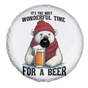 It is The Most Wonderful Time For A Beer Spare Tire Cover Funny Polar Bear Drinking Beer TS12 Print Your Wear