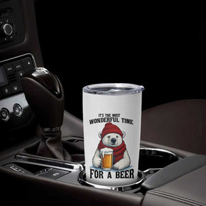 It is The Most Wonderful Time For A Beer Tumbler Cup Funny Polar Bear Drinking Beer TS12 Print Your Wear