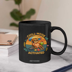 Chill Mode Activated Coffee Mug Funny Sloth Summer Beach Vibes TS12 Print Your Wear