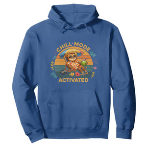Chill Mode Activated Hoodie Funny Sloth Summer Beach Vibes TS12 Royal Blue Print Your Wear