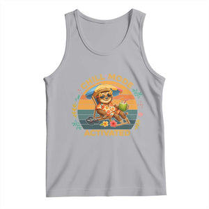 Chill Mode Activated Tank Top Funny Sloth Summer Beach Vibes TS12 Athletic Heather Print Your Wear