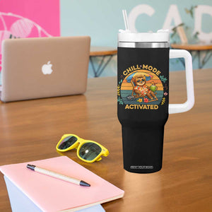 Chill Mode Activated Tumbler With Handle Funny Sloth Summer Beach Vibes TS12 Print Your Wear