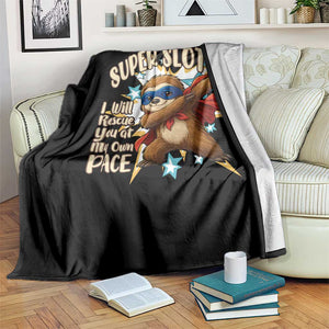 Super Sloth I Will Rescue You Throw Blanket Funny Sloth Lover Gift TS12 Print Your Wear