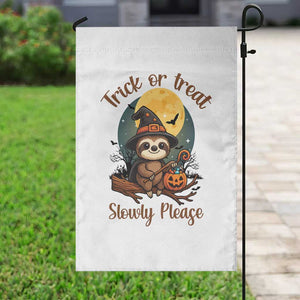 Funny Halloween Sloth Garden Flag Trick Or Treat Slowly Please TS12 Print Your Wear