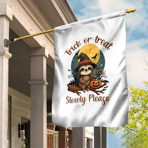 Funny Halloween Sloth Garden Flag Trick Or Treat Slowly Please TS12 Print Your Wear