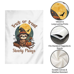 Funny Halloween Sloth Garden Flag Trick Or Treat Slowly Please TS12 Print Your Wear