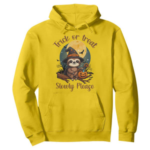 Funny Halloween Sloth Hoodie Trick Or Treat Slowly Please TS12 Daisy Print Your Wear