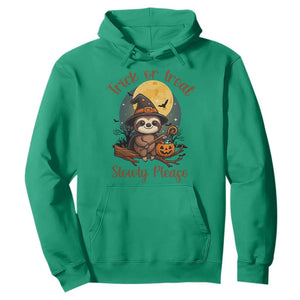 Funny Halloween Sloth Hoodie Trick Or Treat Slowly Please TS12 Irish Green Print Your Wear