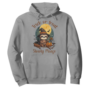 Funny Halloween Sloth Hoodie Trick Or Treat Slowly Please TS12 Sport Gray Print Your Wear