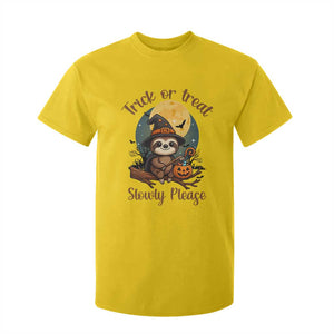 Funny Halloween Sloth T Shirt For Kid Trick Or Treat Slowly Please TS12 Daisy Print Your Wear