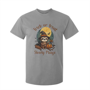 Funny Halloween Sloth T Shirt For Kid Trick Or Treat Slowly Please TS12 Sport Gray Print Your Wear