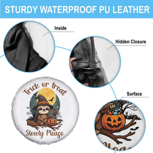 Funny Halloween Sloth Spare Tire Cover Trick Or Treat Slowly Please TS12 Print Your Wear