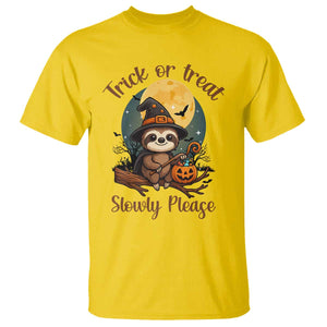 Funny Halloween Sloth T Shirt Trick Or Treat Slowly Please TS12 Daisy Print Your Wear