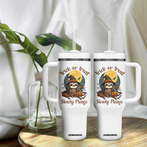 Funny Halloween Sloth Tumbler With Handle Trick Or Treat Slowly Please TS12 Print Your Wear