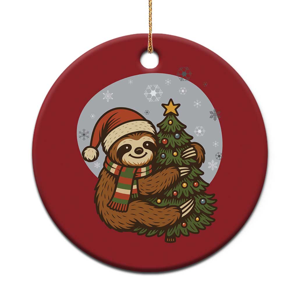 Funny Xmas Christmas Ornament Slothin Around The Christmas Tree TS12 Print Your Wear