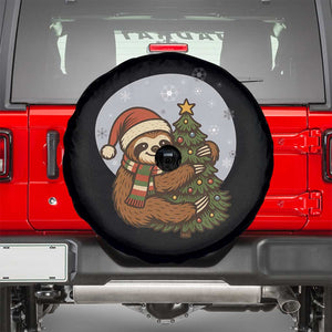 Funny Xmas Spare Tire Cover Slothin Around The Christmas Tree TS12 Black Print Your Wear