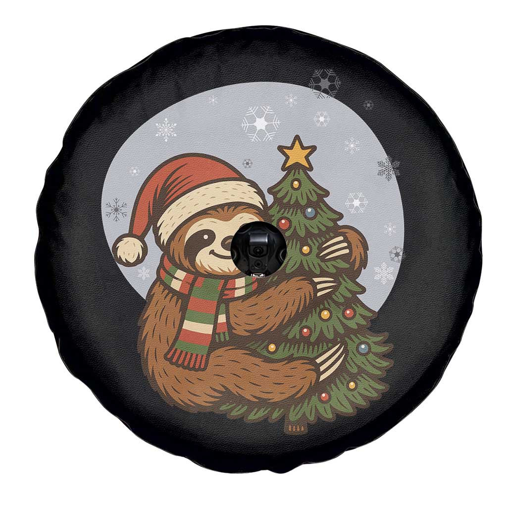 Funny Xmas Spare Tire Cover Slothin Around The Christmas Tree TS12 Print Your Wear