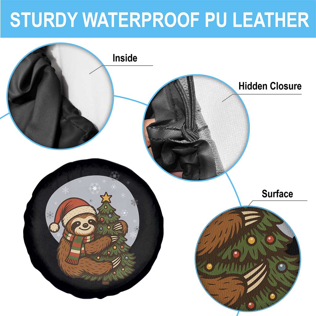 Funny Xmas Spare Tire Cover Slothin Around The Christmas Tree TS12 Print Your Wear