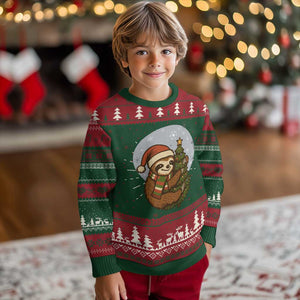 Funny Xmas Ugly Christmas Sweater Slothin Around The Christmas Tree TS12 Christmas Print Your Wear