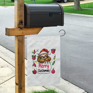 Funny Christmas Sloth Garden Flag Merry Slothmas TS12 Print Your Wear