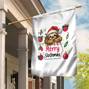 Funny Christmas Sloth Garden Flag Merry Slothmas TS12 Print Your Wear