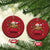 Funny Xmas Sloth Christmas Ornament Merry Slothmas TS12 Circle Red Print Your Wear
